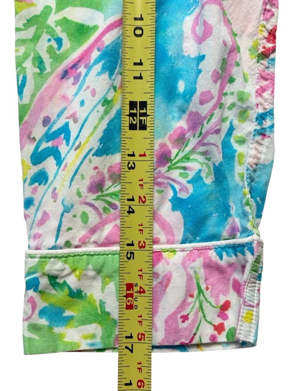 Ralph Lauren Black Label Rainbow Paisley Crop Pajama Set • PM Petite Medium - Picture 8 of 15